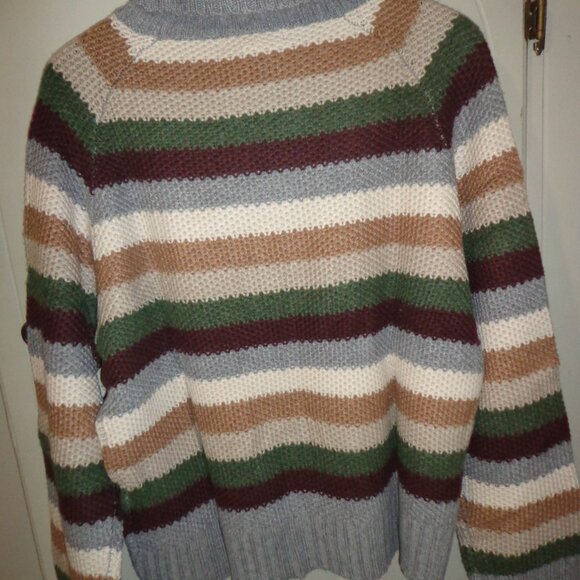 NWT Krimson Klover Jill Sweater L Turtleneck Stripes Merino Wool/Alpaca - Picture 14 of 16